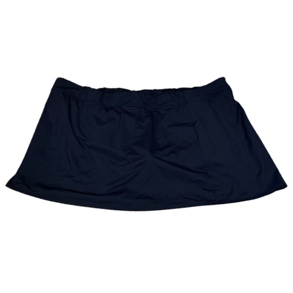 Lands End Black Swim Skirt Plus Size 24W Skirted Bikini Bottom Solid Swimwear